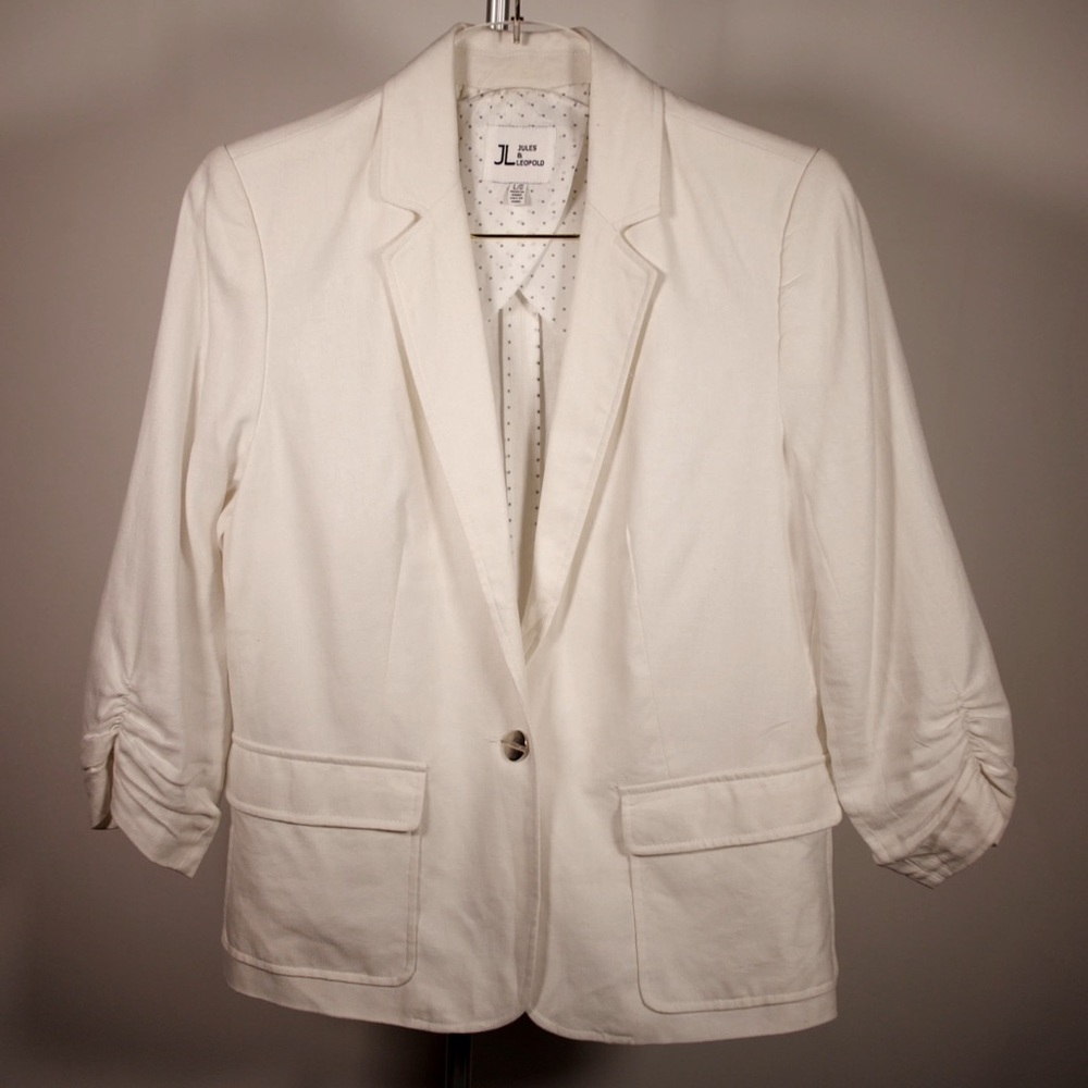 White linen blazer